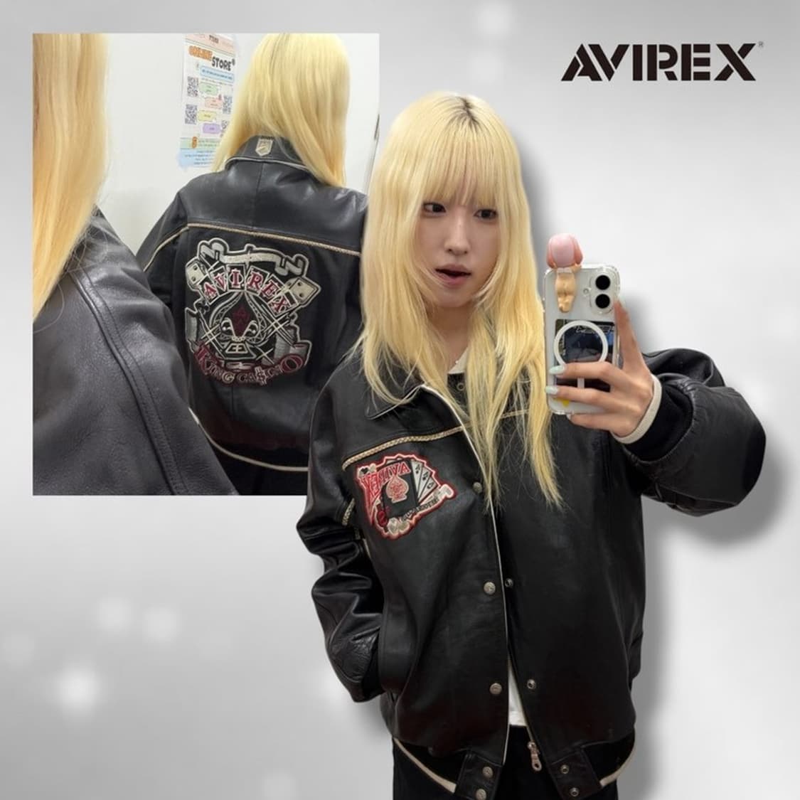 아비렉스 킹 카지노 레더 바시티 자켓 상품이미지1