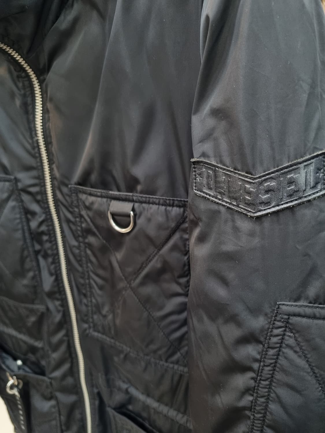 디젤 남성 블랙 퀼팅 자켓 L 상품이미지6