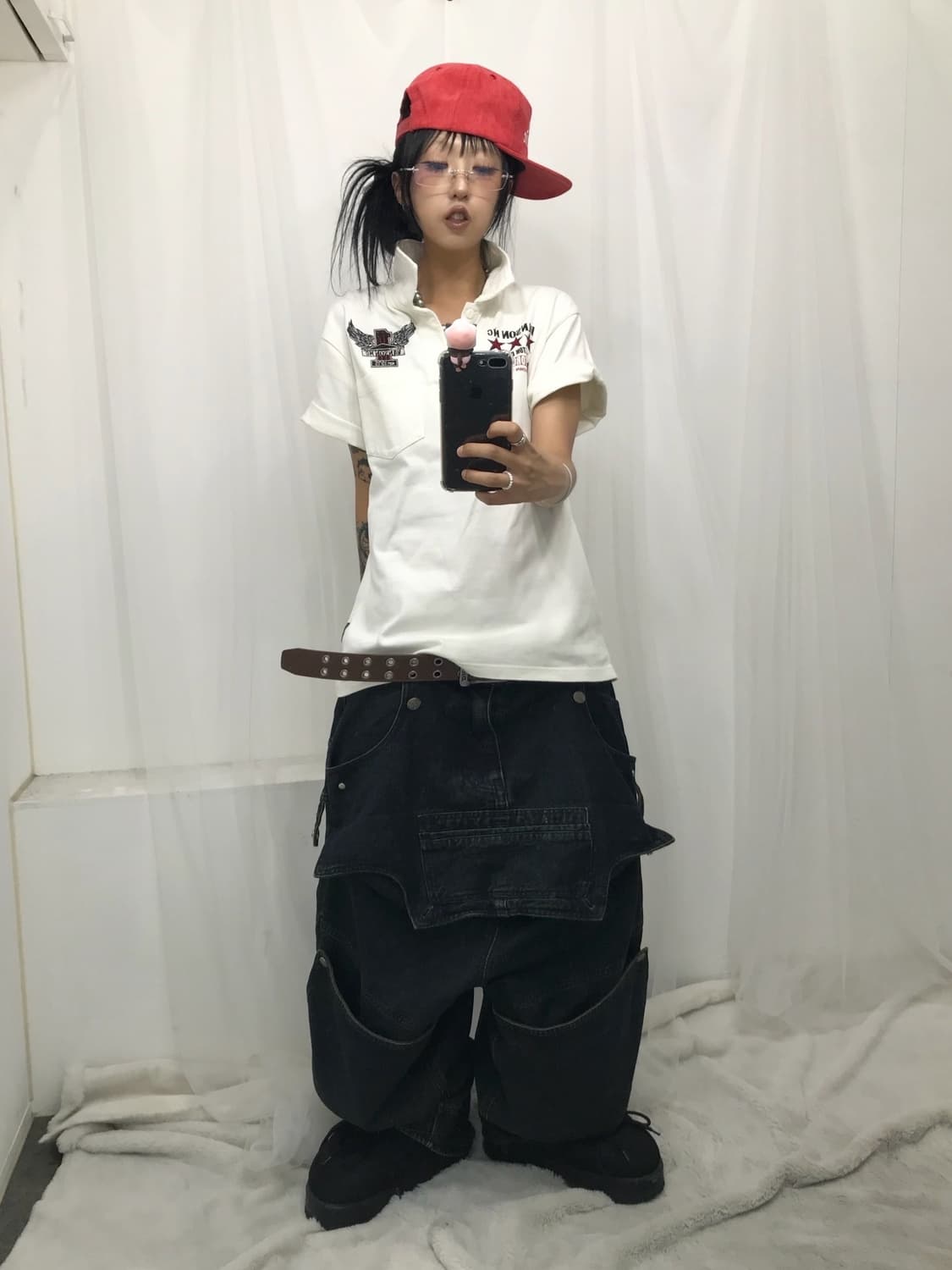 < Vanson Leathers Embroidery PK T-shirt  상품이미지5