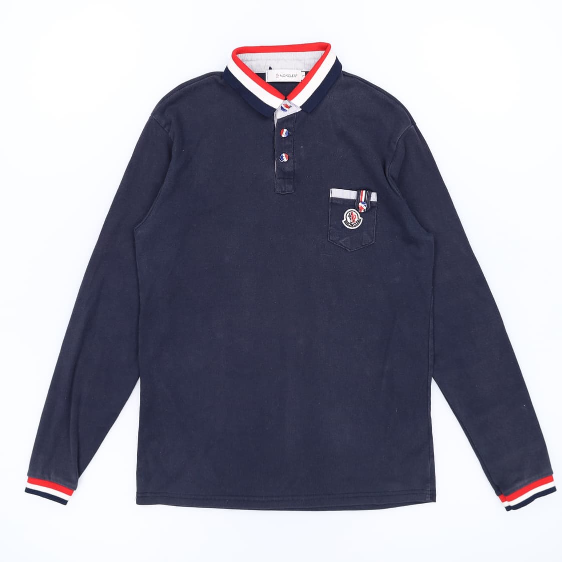 [M정도] 남성 명품 빈티지 포켓 와펜 긴팔 카라 티셔츠 3955 상품이미지1