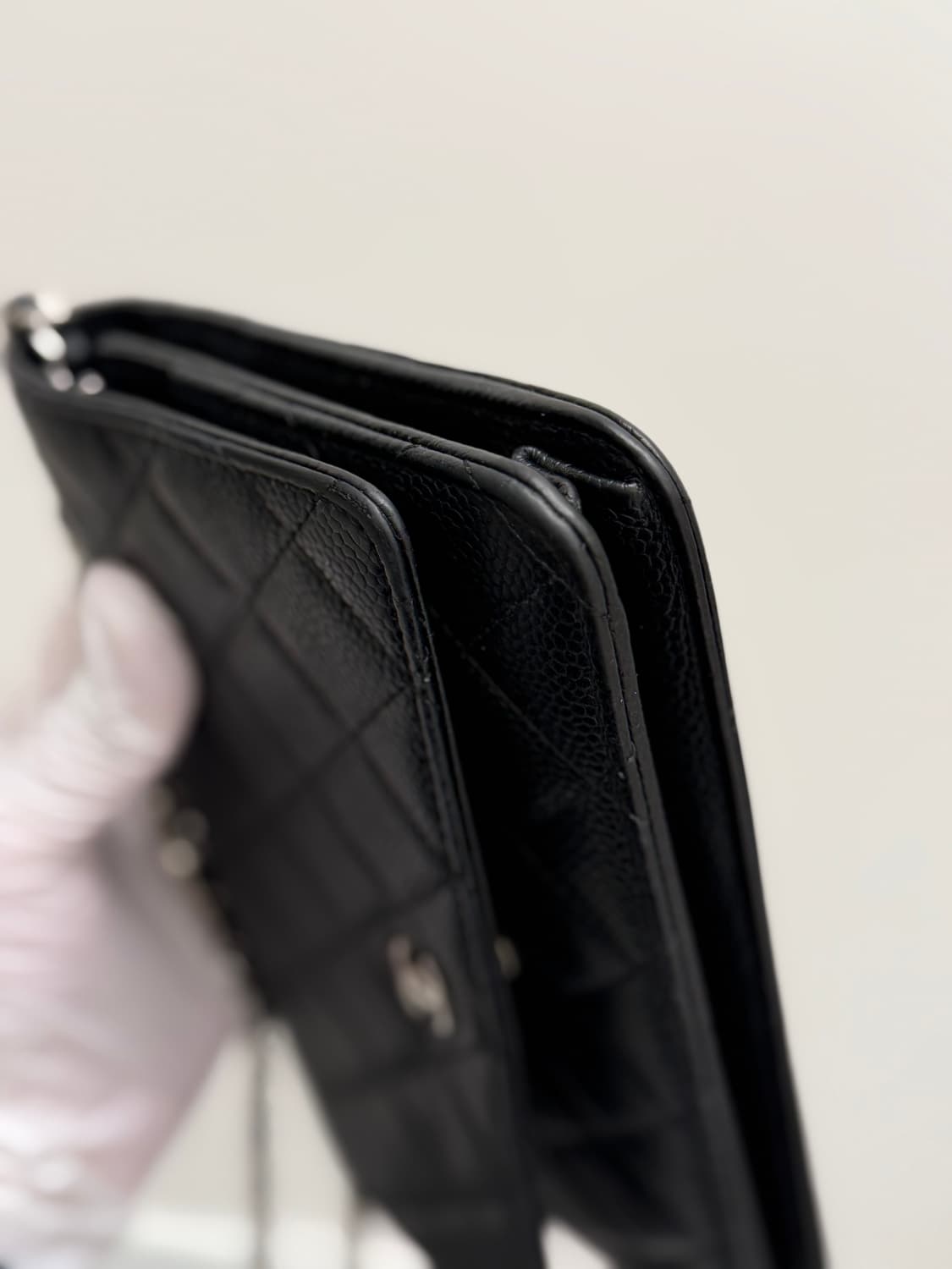 샤넬 블랙 캐비어 은장 체인 숄더백 상품이미지8