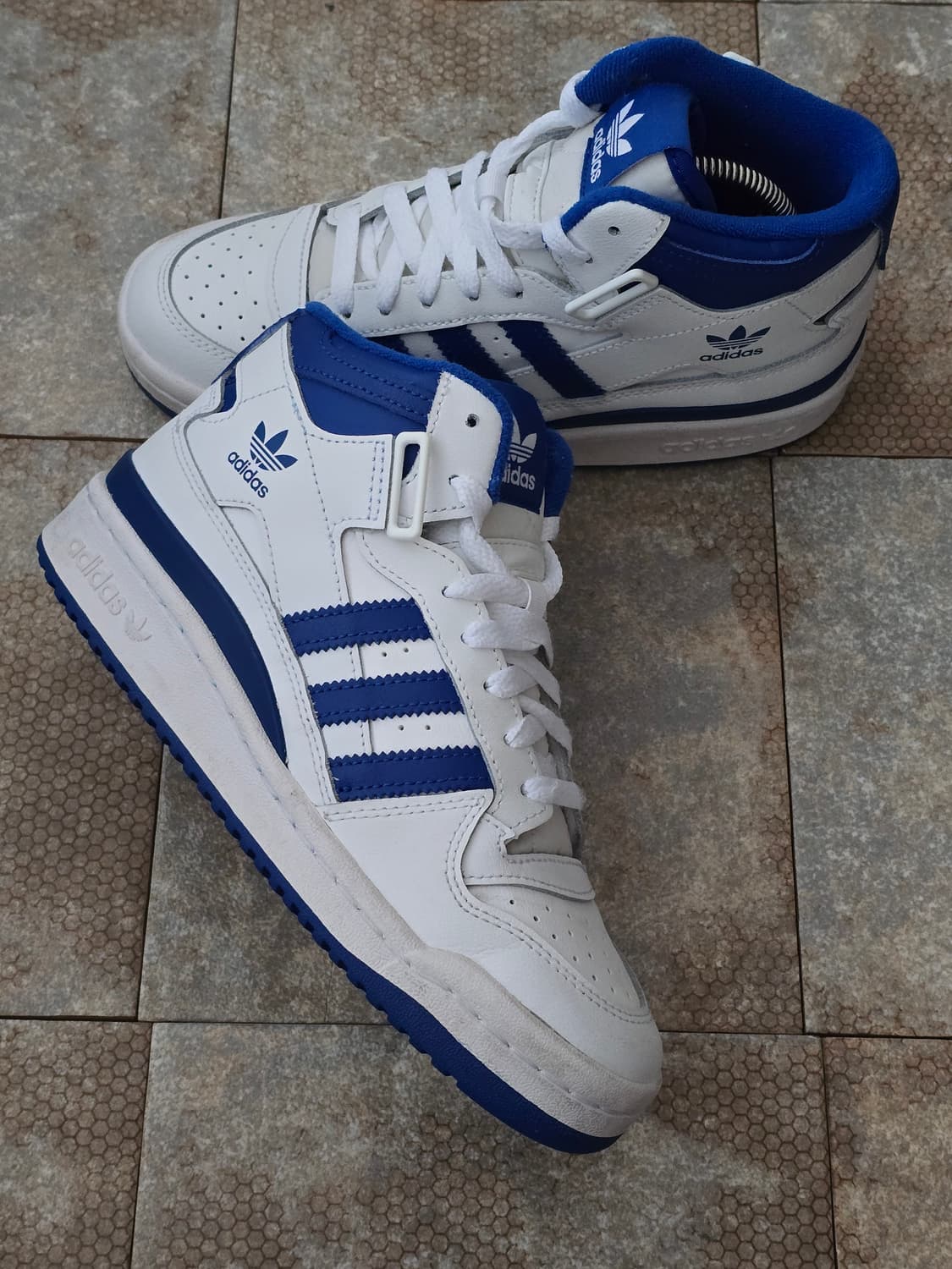 (225)아디다스 포럼 미드 화이트 블루 상품이미지8