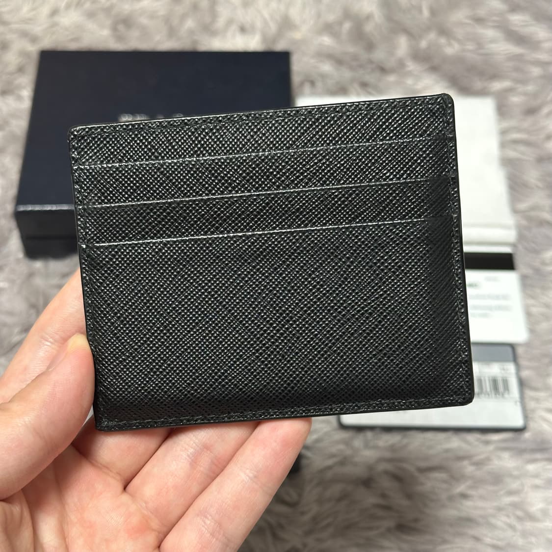 [풀구성] 프라다 사피아노 카드지갑 블랙 상품이미지2