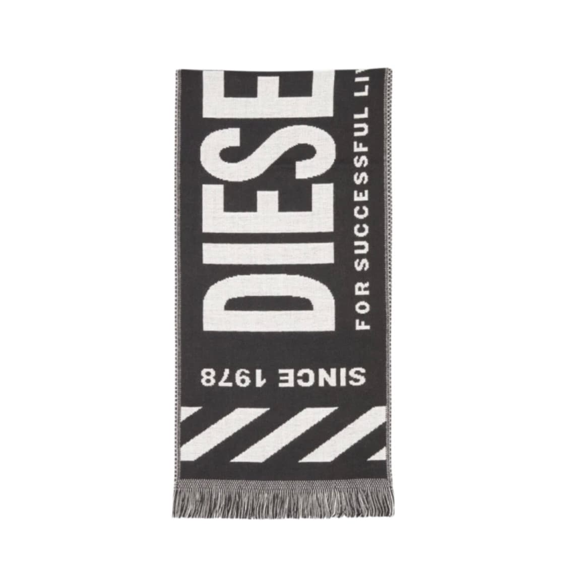 디젤 로고 머플러 블랙 상품이미지1