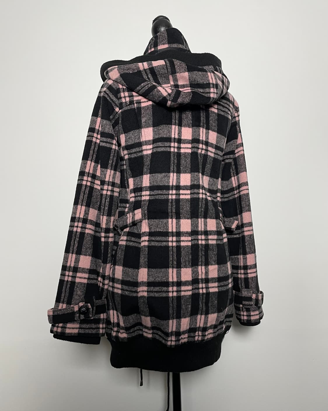 jpn 핑크 체크 패턴 후드 자켓 상품이미지6