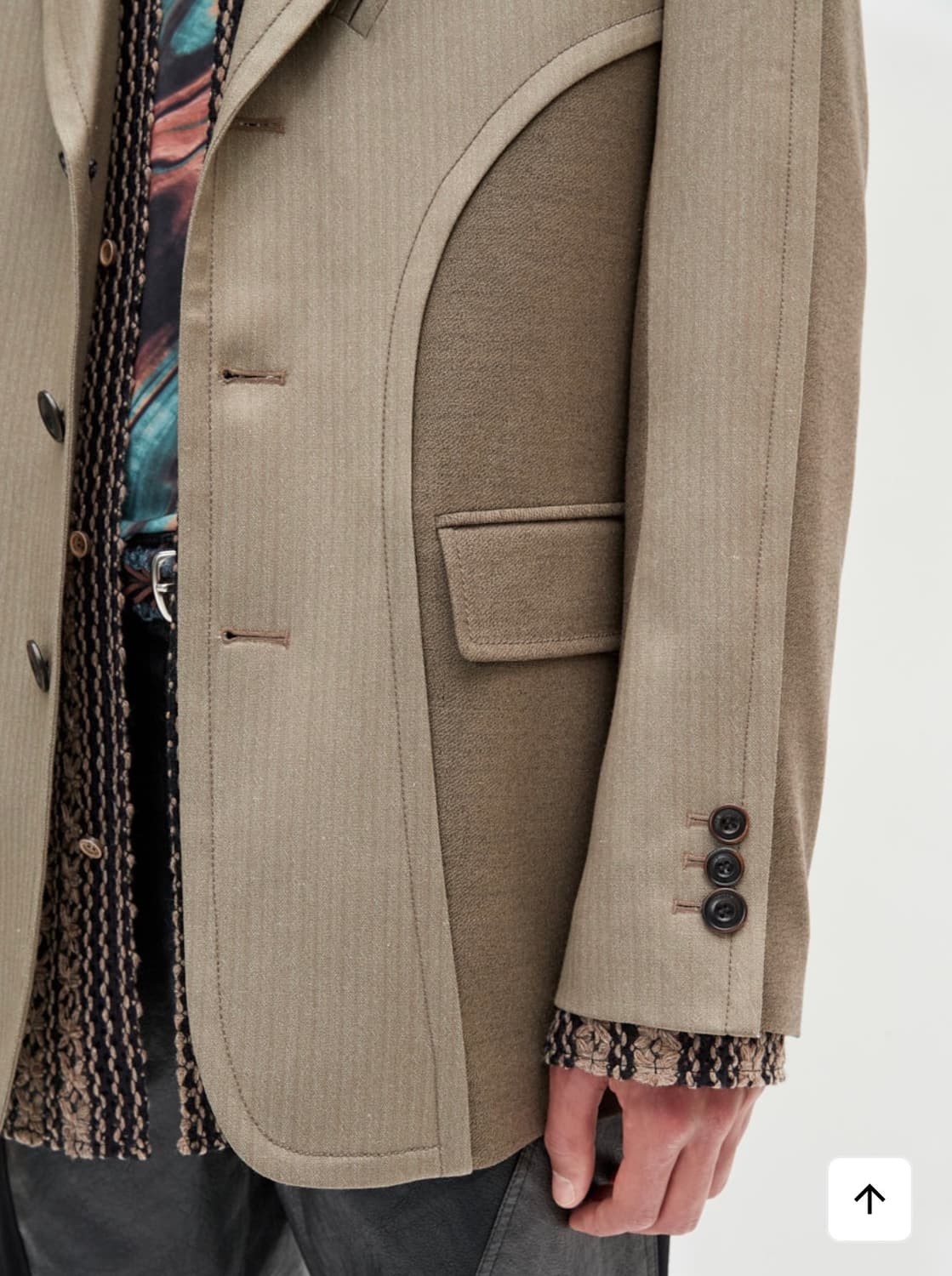 앤더슨벨 토템 22 콘트라스트 울 자켓 브라운 M 상품이미지5