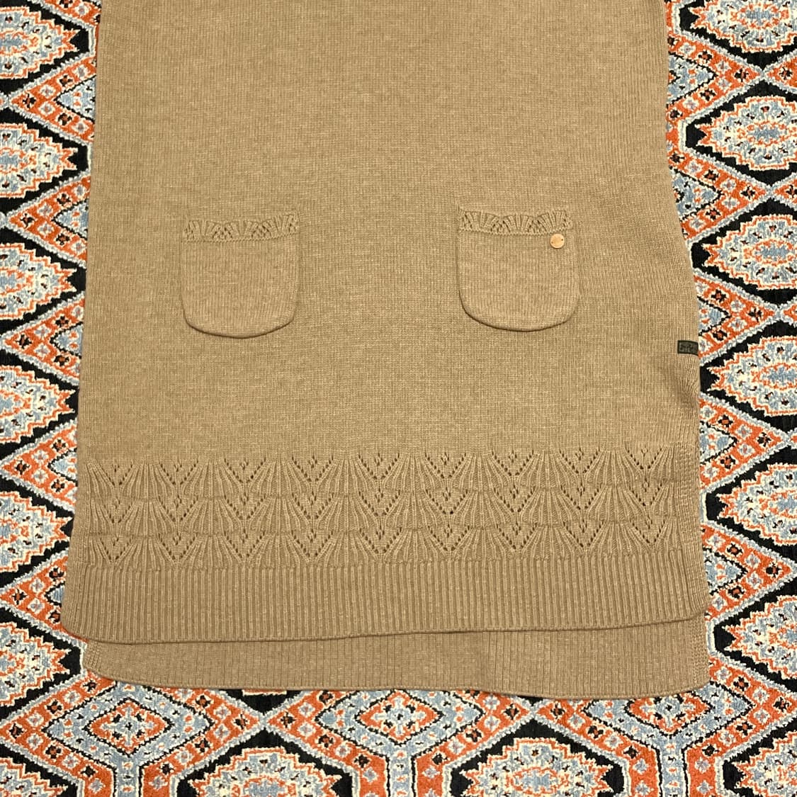 써스데이아일랜드 베이지 니트 조끼 원피스 여성S 상품이미지3