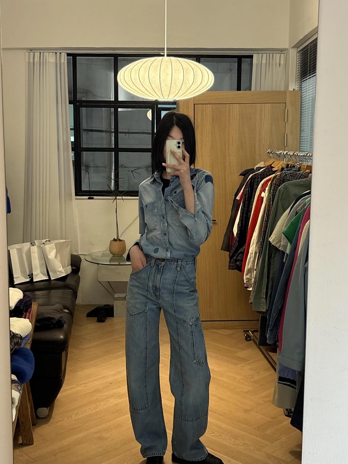 블루블루 샴브레이 셔츠 상품이미지4