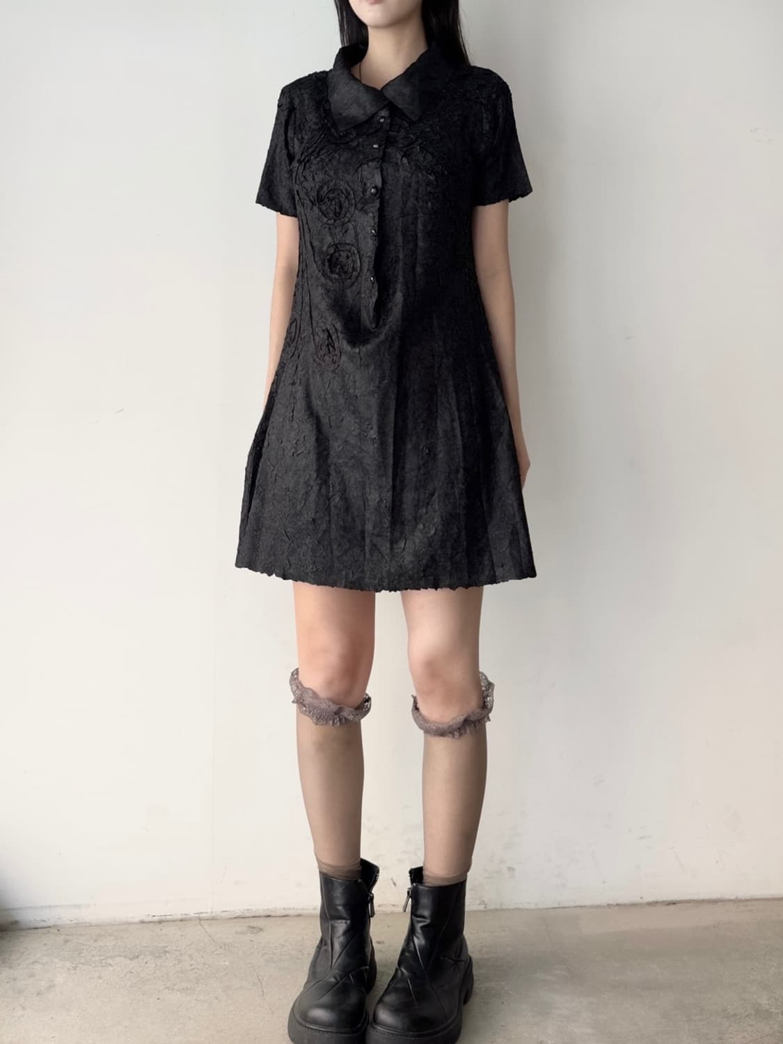 Whirl flower pleats ops 상품이미지5