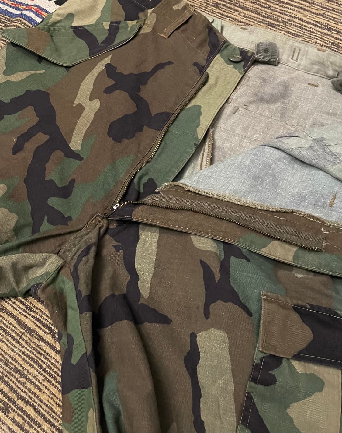 (M/R)80s US army 밀리터리 카모 우드랜드 카고팬츠 상품이미지3