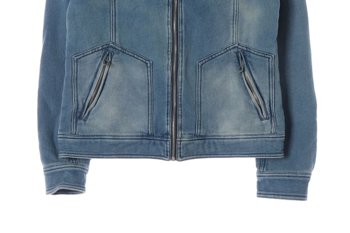 자라 맨 니트 웨븐 후드 데님 자켓 L 상품이미지4
