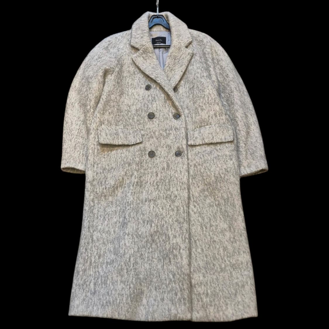 여성-FREE 모헤어 울 그레이  더블롱코트  상품이미지1