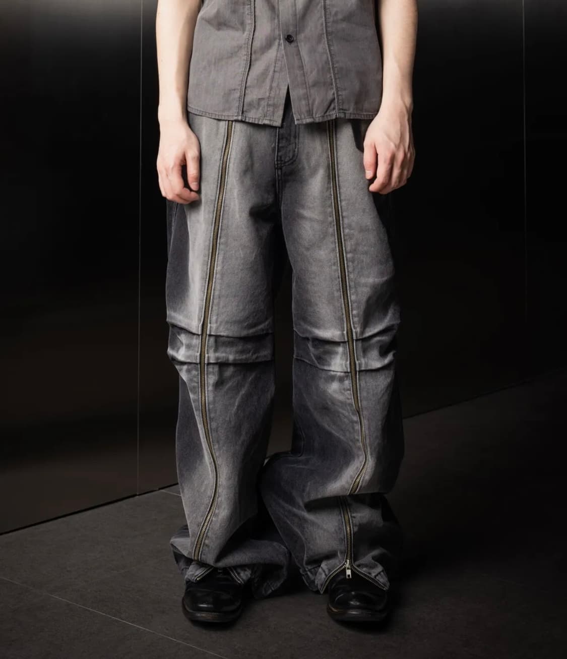 이우가마카라스 지퍼 데님 팬츠 2사이즈  상품이미지1