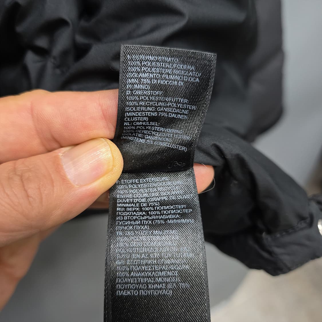 노스페이스 여성 구스다운 숏패딩 블랙 L 상품이미지10