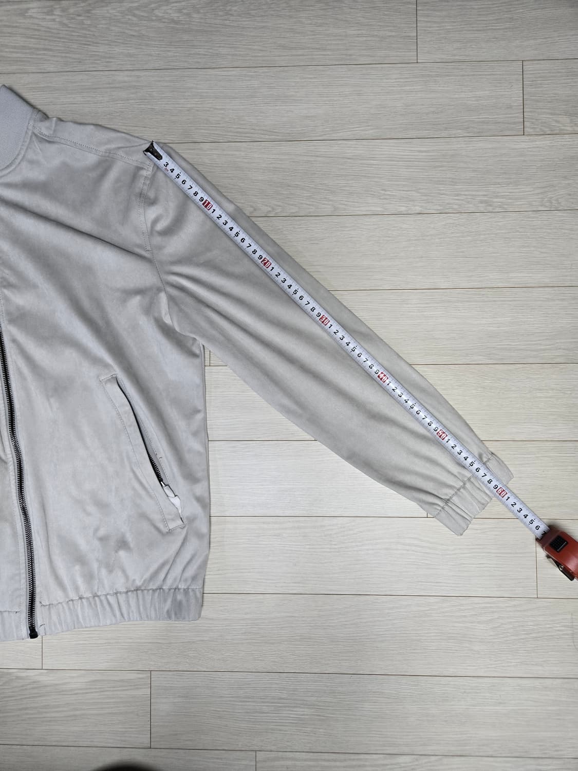 자라 라이트그레이 에코스웨이드 블루종 상품이미지8