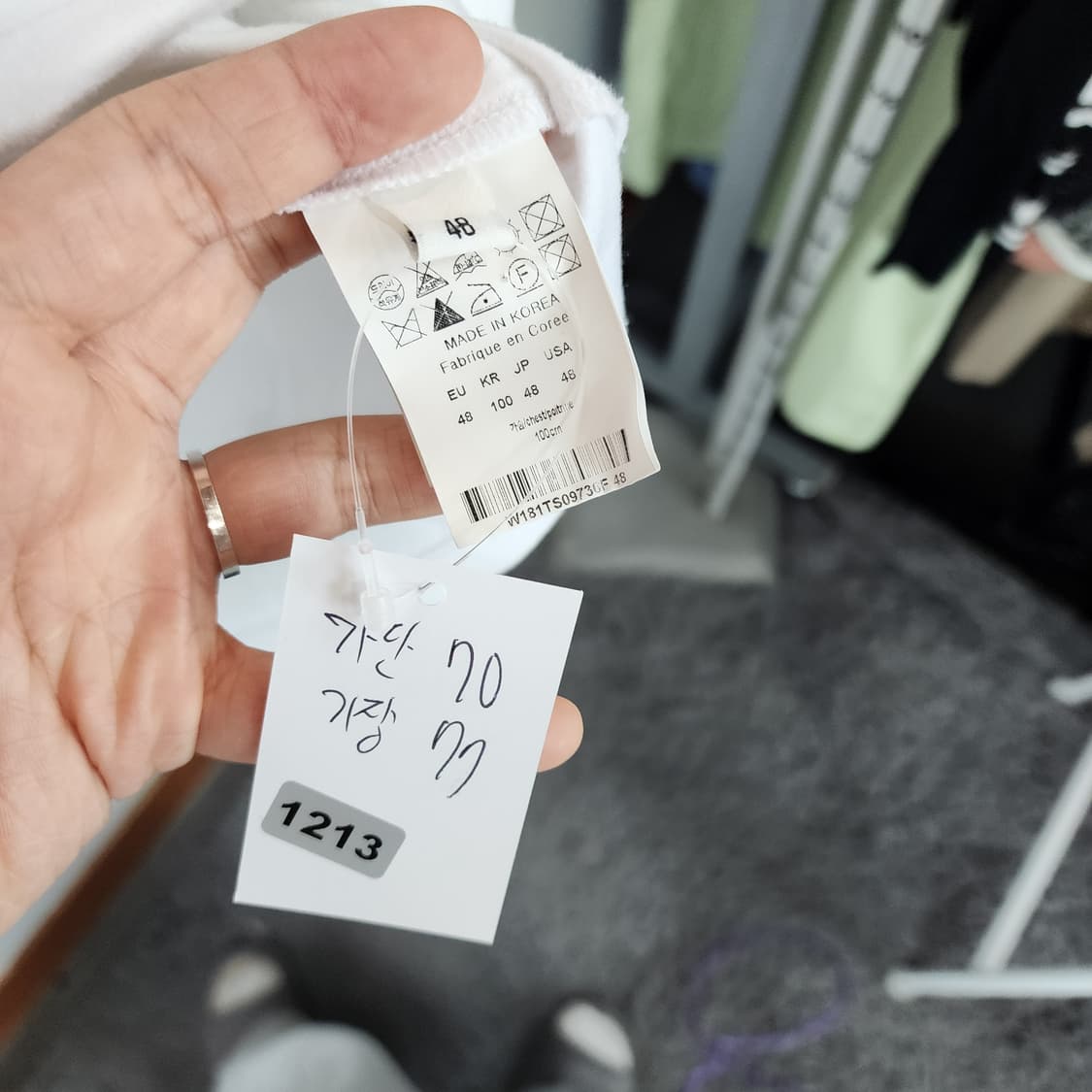 우영미 화이트 오버핏 반팔 티셔츠 상품이미지6