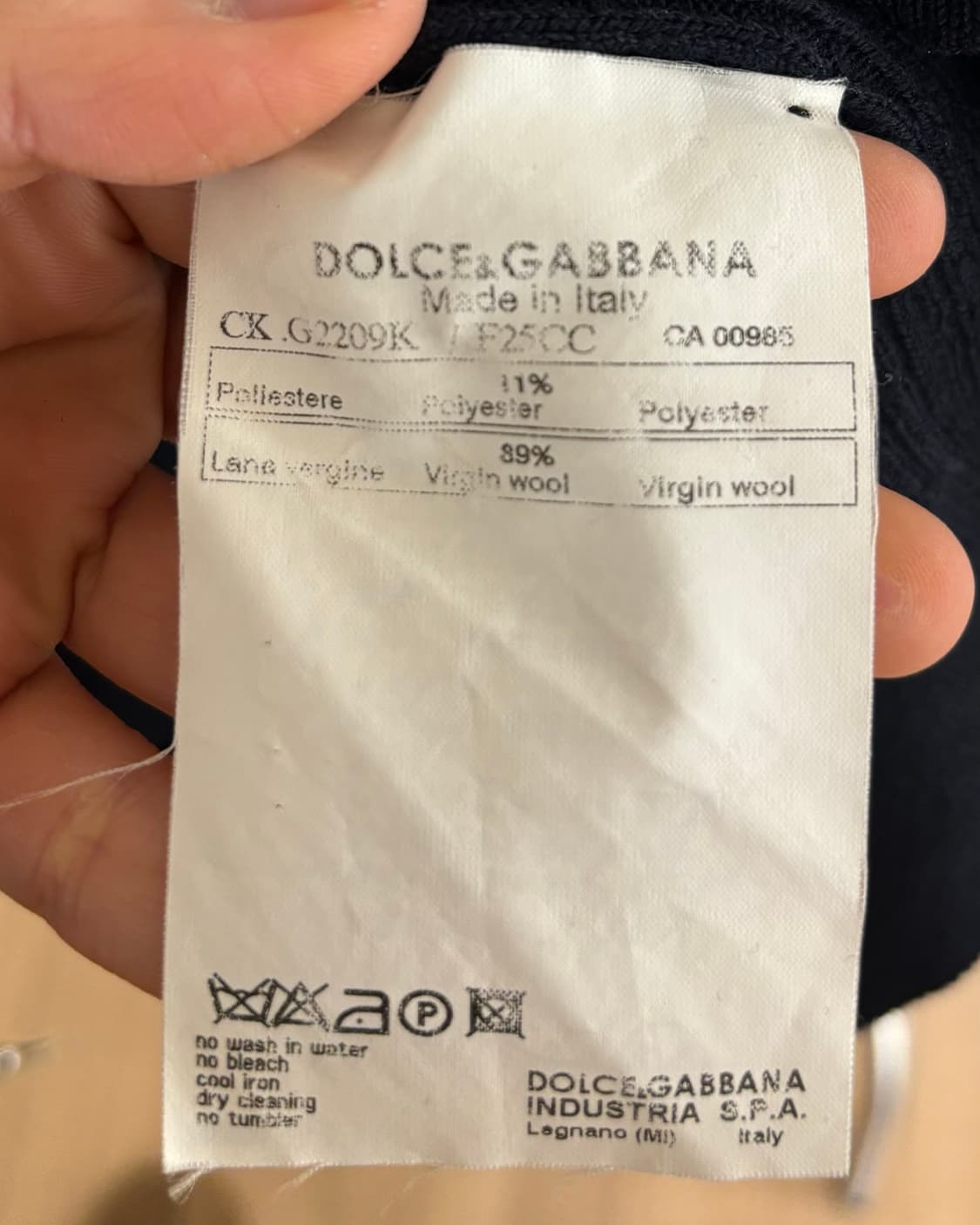 돌체 앤 가바나 블랙 브이넥 니트 상품이미지8