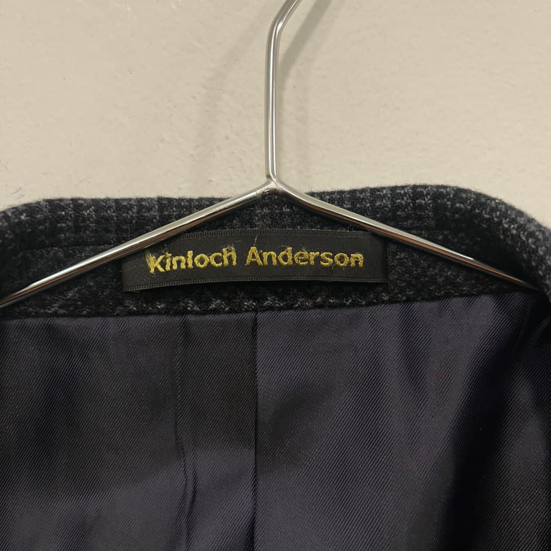 킨록 앤더슨 울모직 투버튼 체크 블레이져 상품이미지3