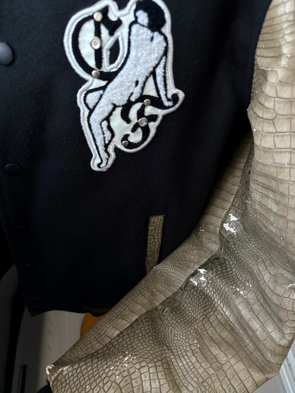 604service 바시티 자켓 카키 M 상품이미지5