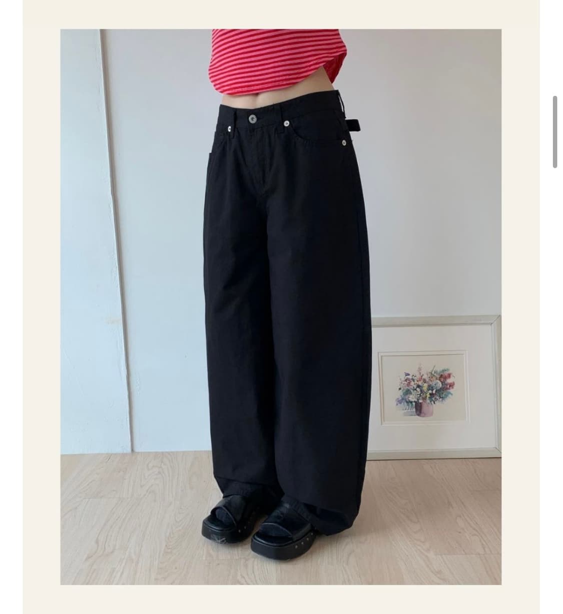ootj 와이드 코튼 팬츠 상품이미지1