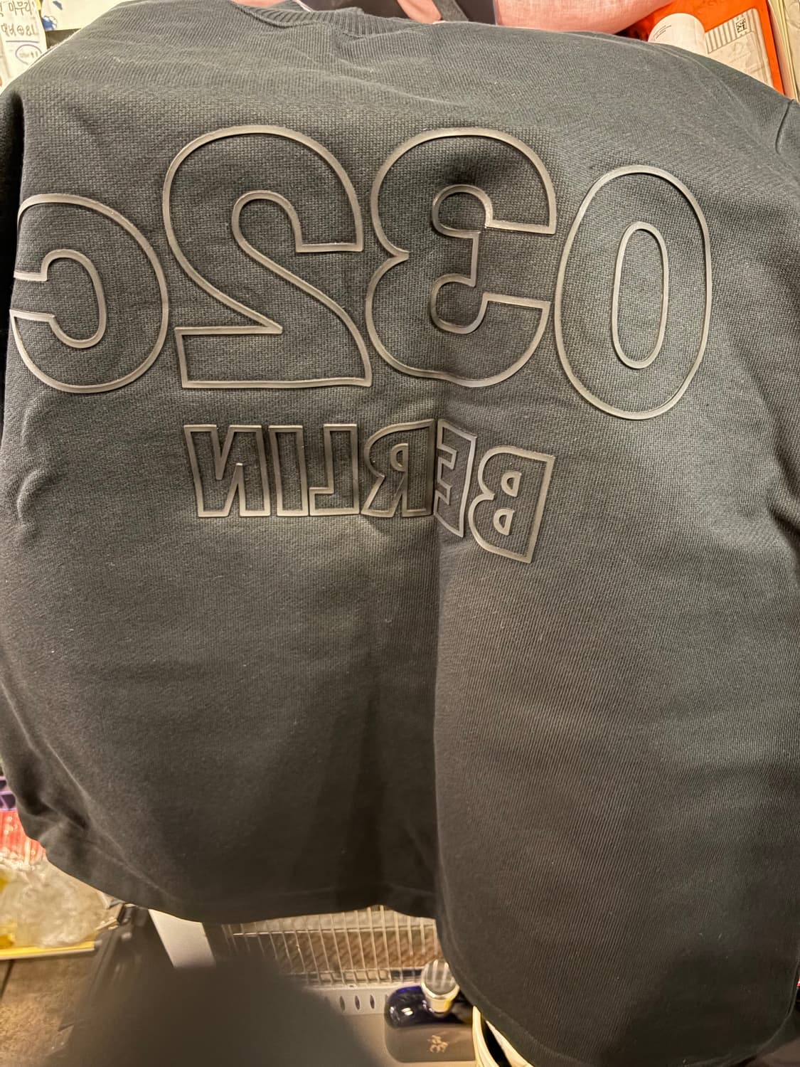 032C 숏트 슬리브 스웨터 블랙 라지 상품이미지4