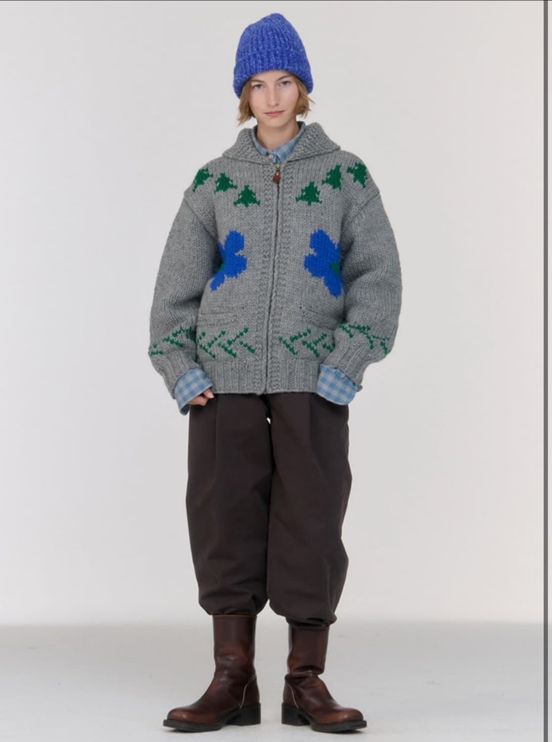 Sienne Wool Sweater knit zip-up 상품이미지4