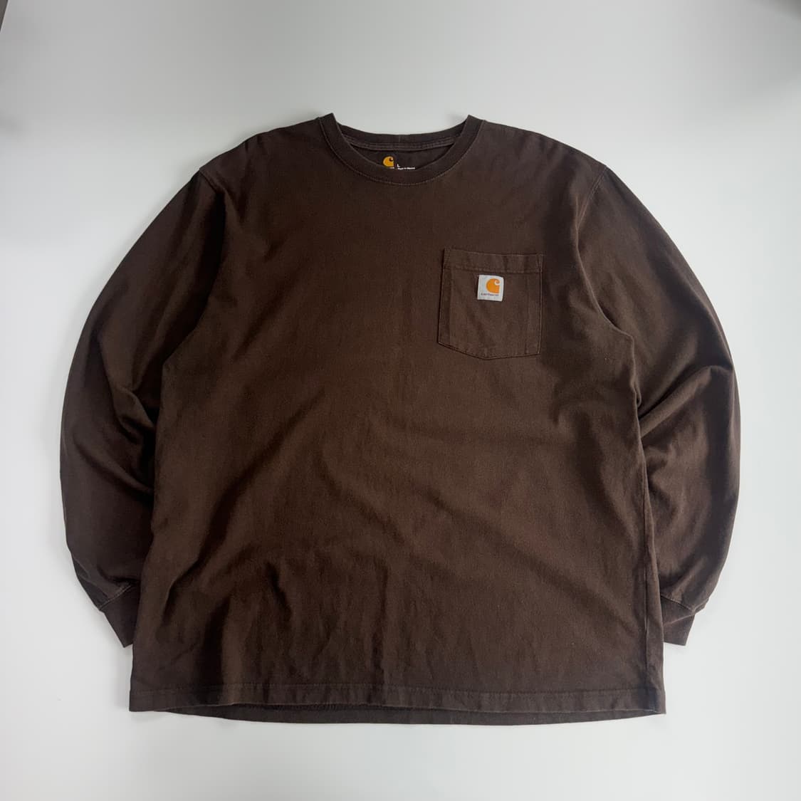 Carhartt 칼하트 원포켓 브라운 롱슬리브 상품이미지3