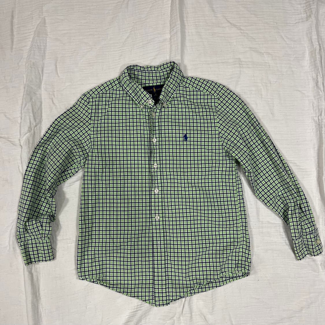 폴로 Ralph Lauren 키즈 클래식 체크 셔츠 (M 10-12) 상품이미지1