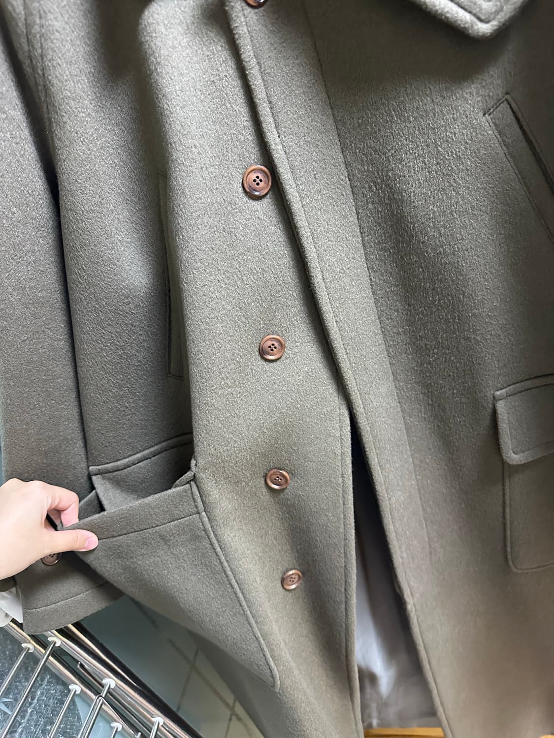 [3] 999휴머니티 발마칸코트 올리브 상품이미지6