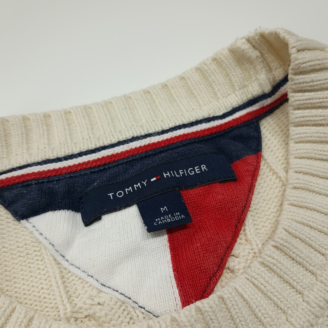 CL046 M 타미힐피거 코튼 케이블 니트 상품이미지3