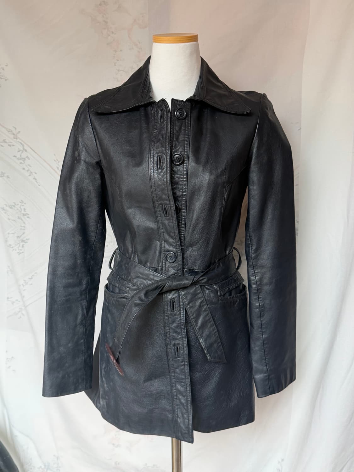 가죽자켓 블랙/네이비 상품이미지2