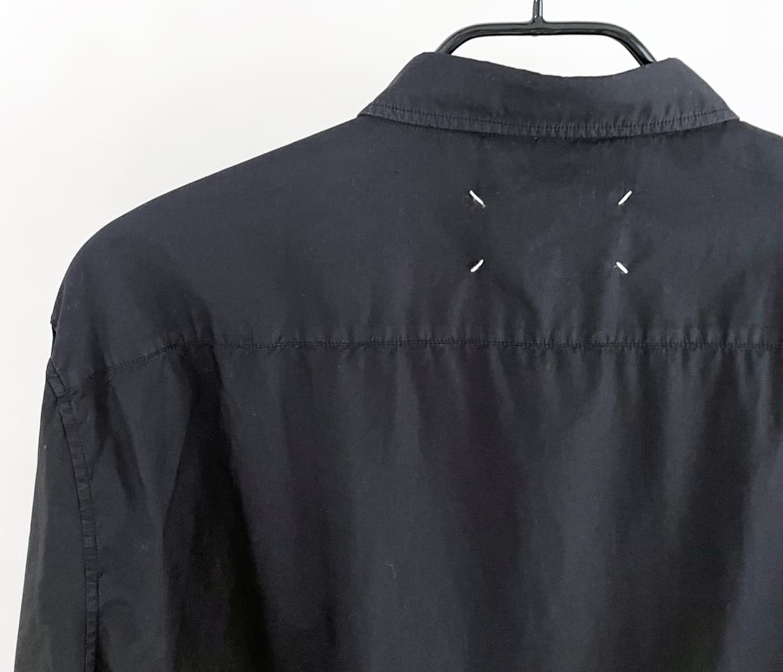마르지엘라 스티치 포플린 셔츠 블랙 상품이미지1