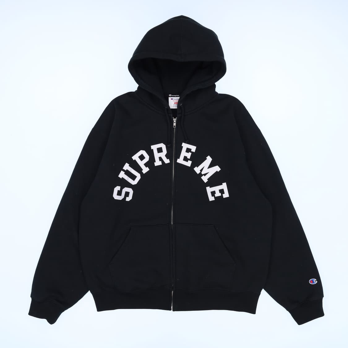 XL 슈프림 챔피온 후드 집업 블랙 N7458 상품이미지1