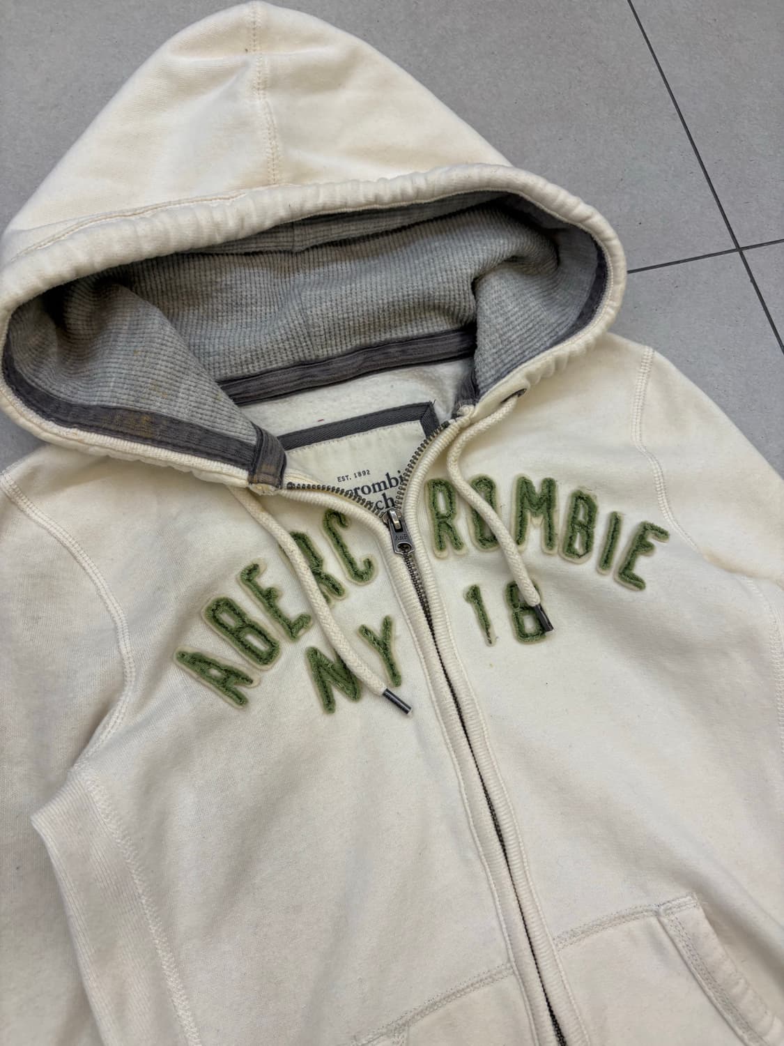 아베크롬비 크림 후드집업 상품이미지4