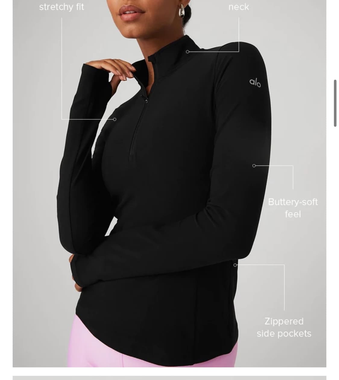 알로 소프트 하프집  래피드 풀오버 상품이미지2