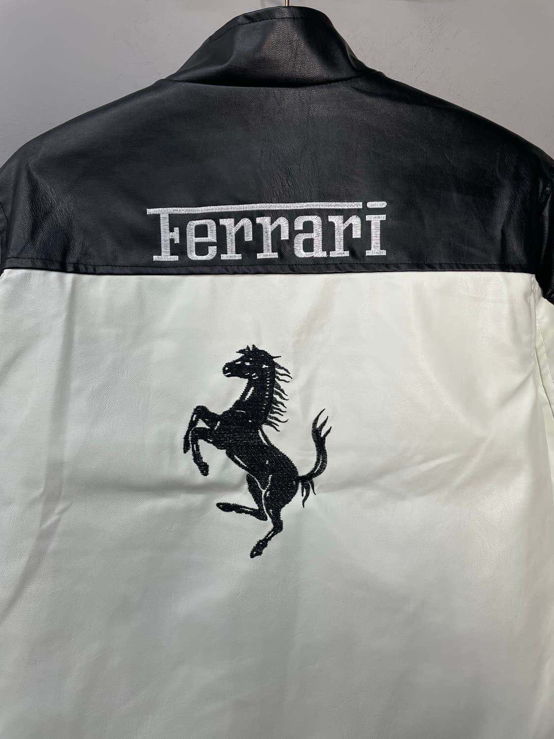 페라리 F1 자수로고 블랙 레더자켓 H1842 상품이미지7