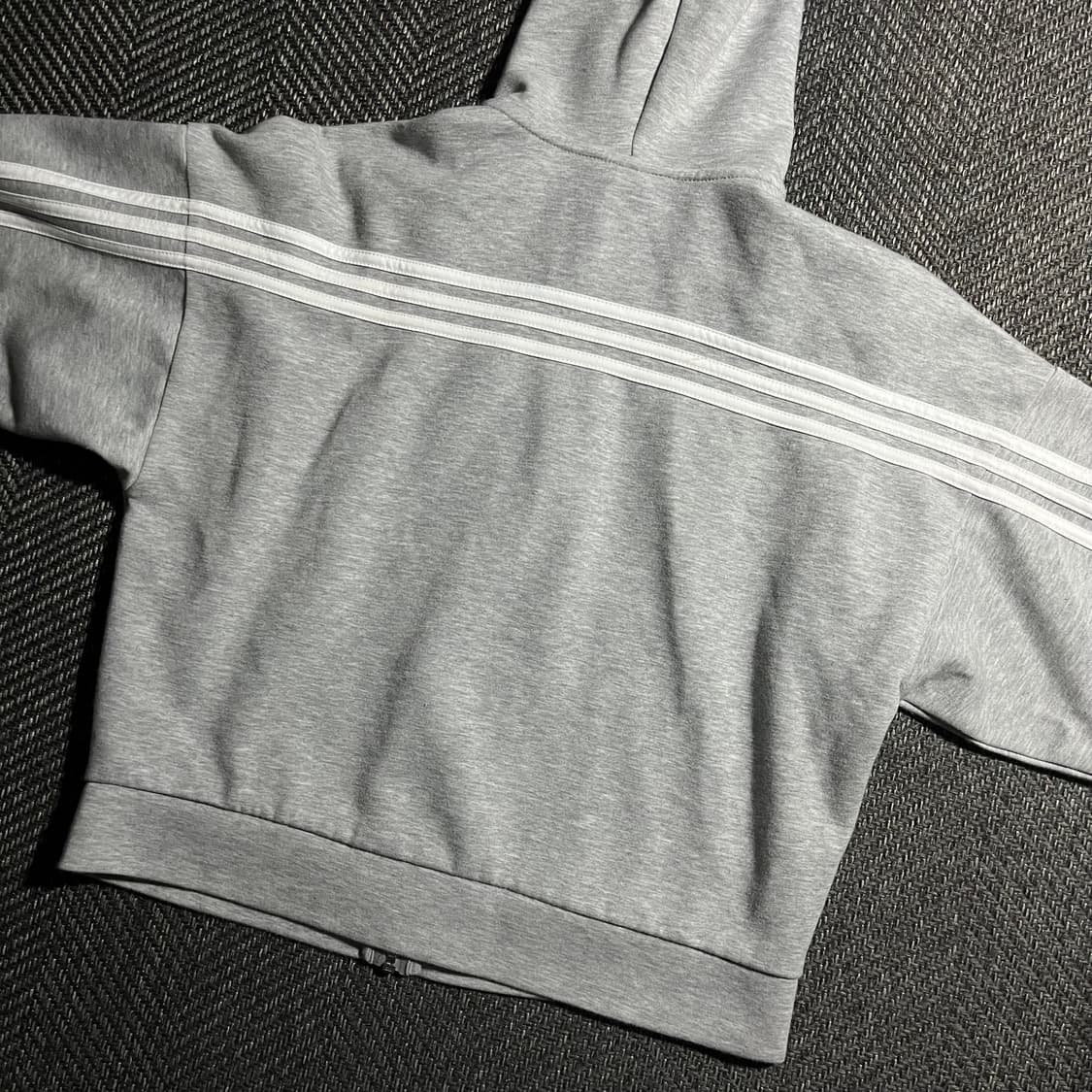 [M] ADIDAS 아디다스 크롭 후드 집업 상품이미지2