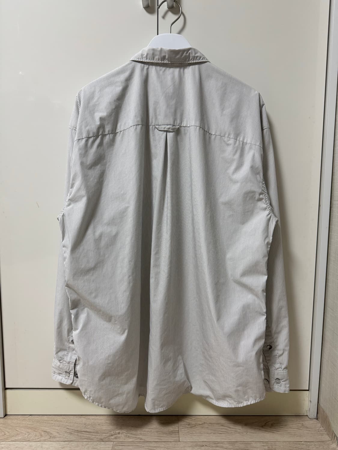 4) 폴리테루 루즈드 스트라이프 셔츠 유즈드 화이트 상품이미지2