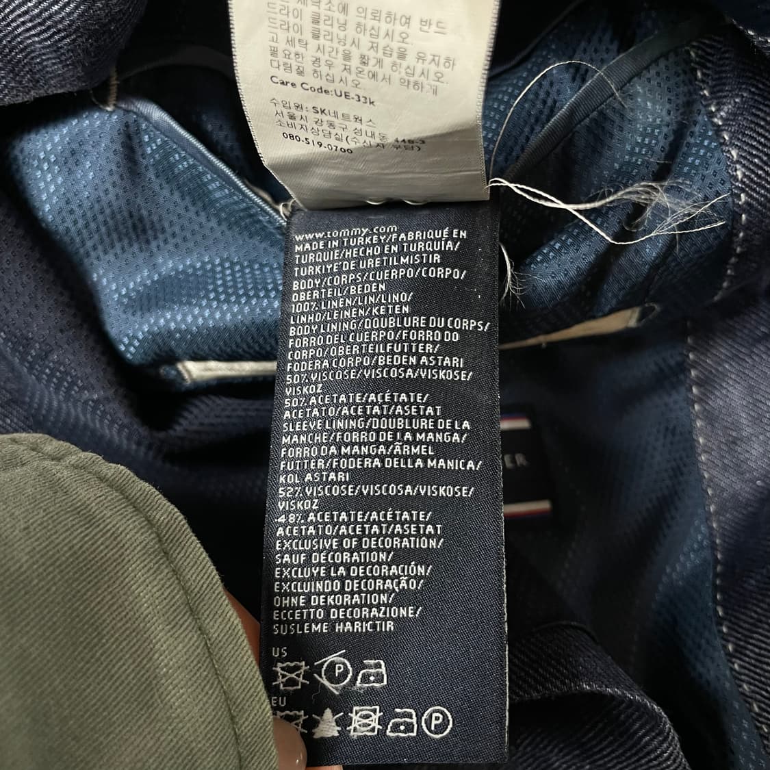 타미힐피거 네이비 세미유광 블레이저 자켓 S 상품이미지8