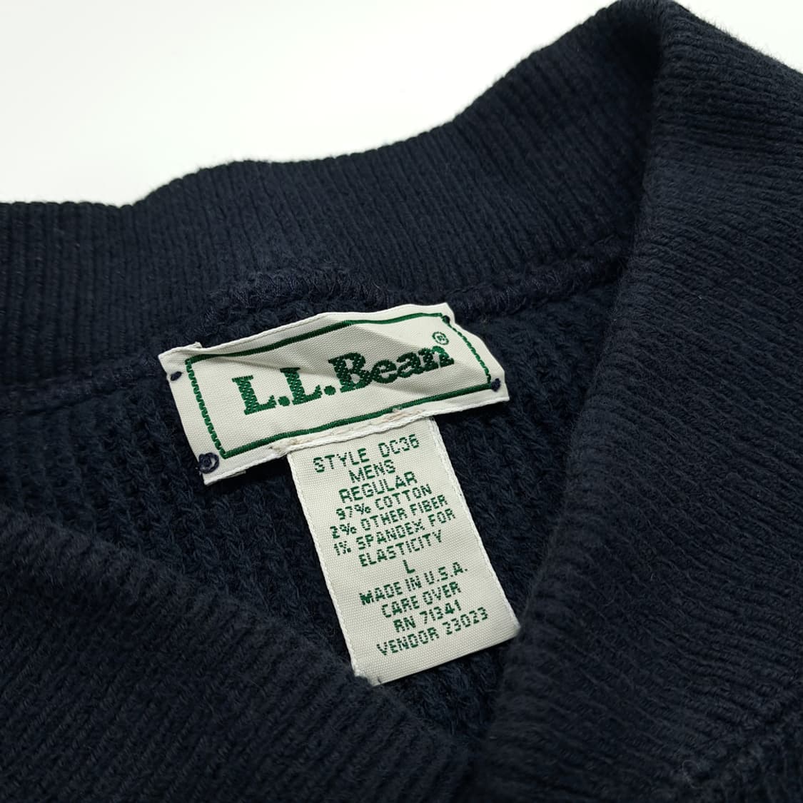 CN942 L 엘엘빈 USA 빈티지블랙 코튼 하이넥 오버핏 니트 스웨터 상품이미지4