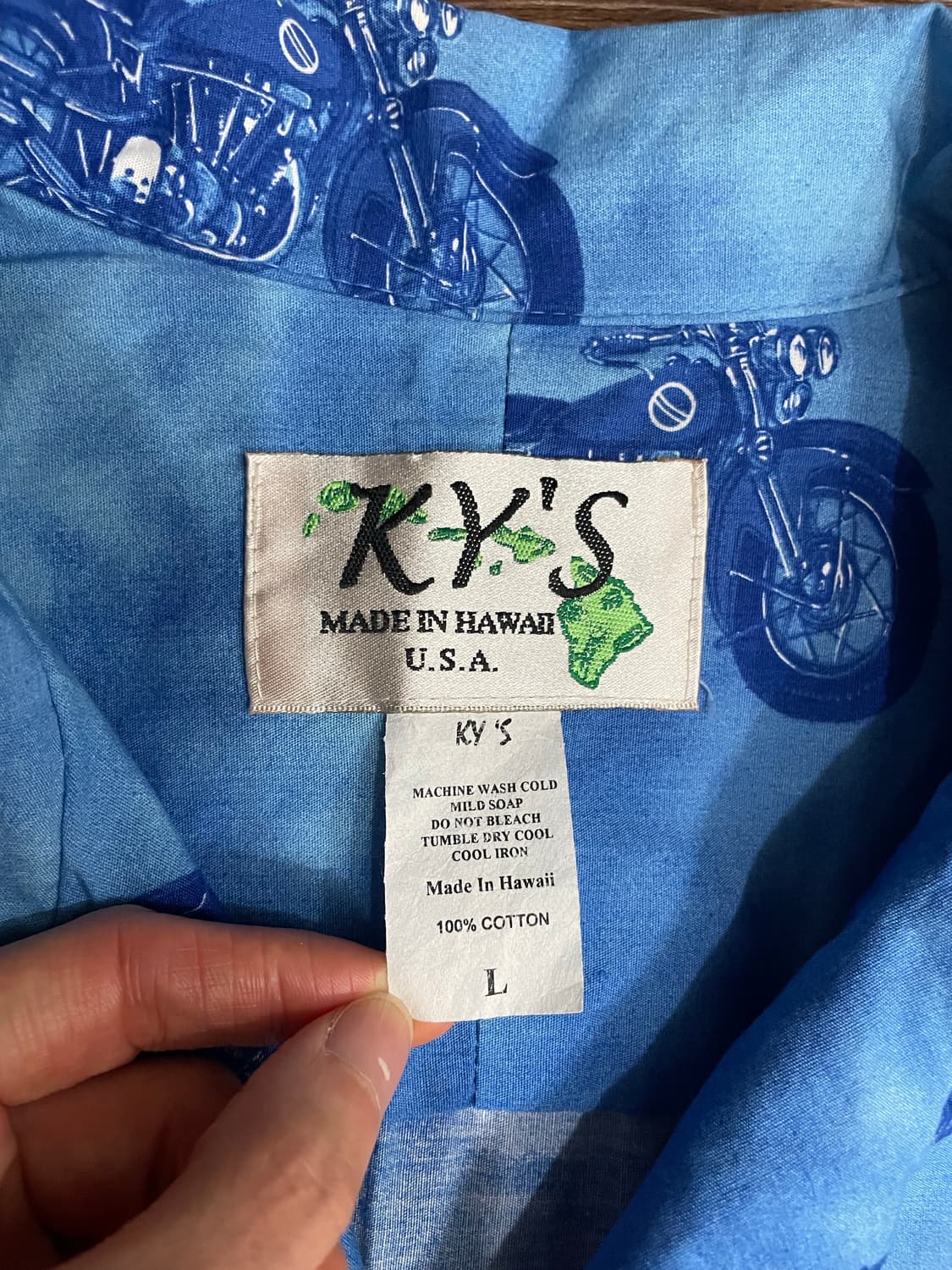 KY‘s Made In Hawaii 할리 바이크 모터사이클 하와이안 셔츠 상품이미지7