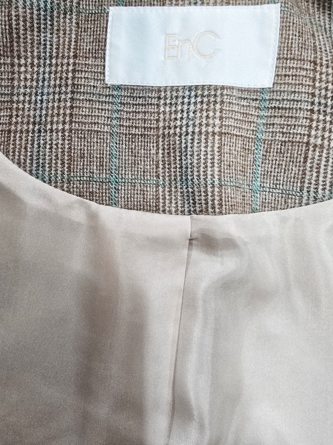 ENC 체크 패턴 자켓 브라운 상품이미지9