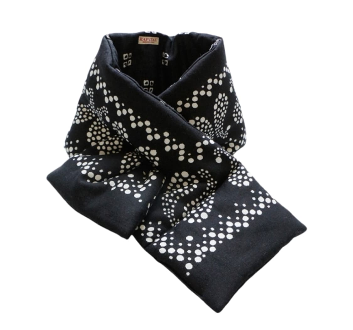 캐피탈 헴프 레이온 반다나 패턴 케사 머플러 블랙 상품이미지1