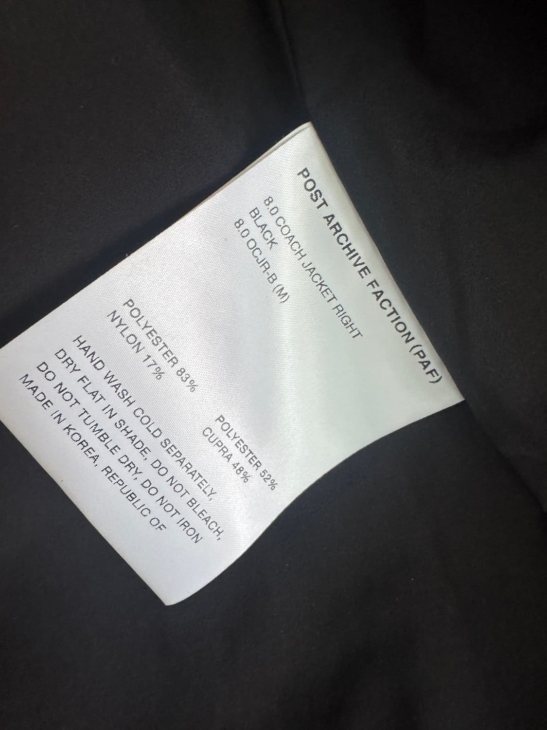 포스트 아카이브 팩션 8.0 코치자켓 M 상품이미지5