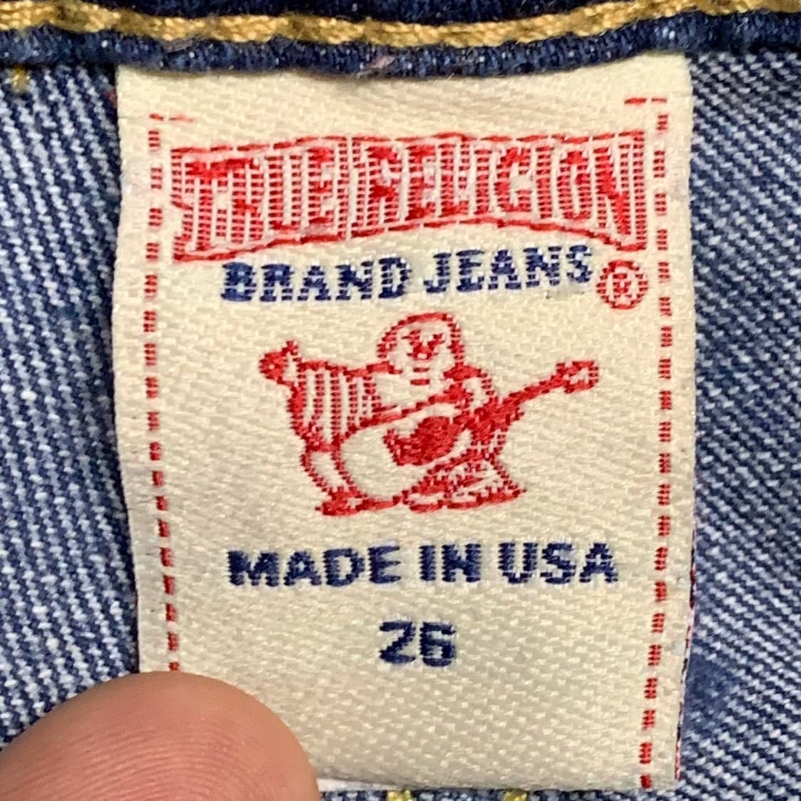 [표기 26] 트루릴리젼 XXX JOHHNY 스트레이트핏 데님팬츠 상품이미지6