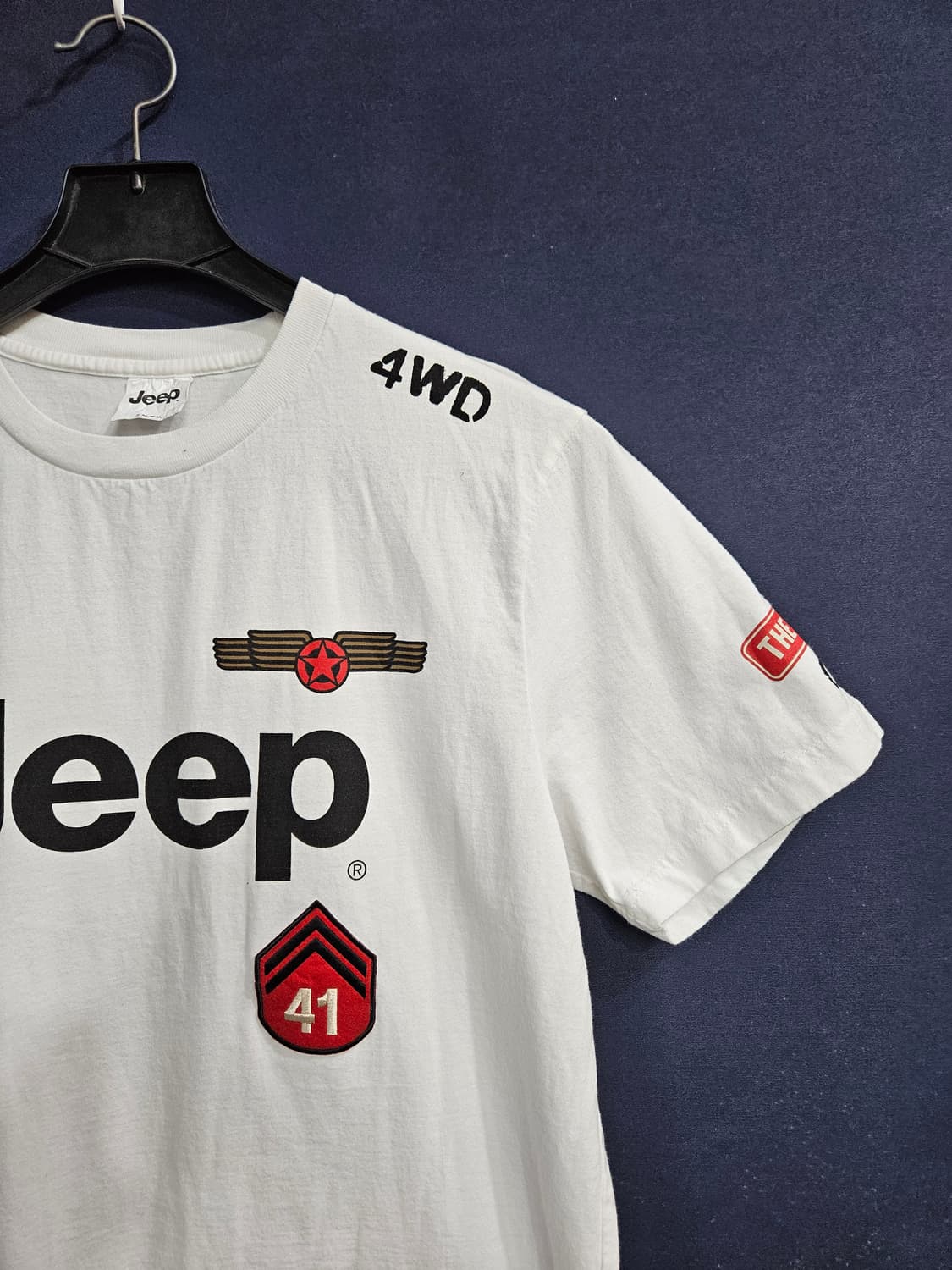 지프 프린팅 화이트 남성 100 반팔티  상품이미지4