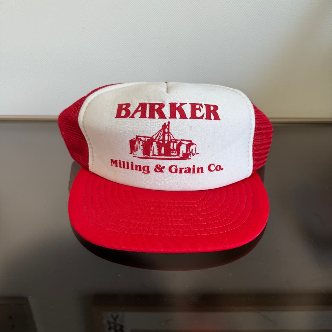 USA BARKER 레드 빈티지 모자 볼캡 vintage cap 상품이미지2