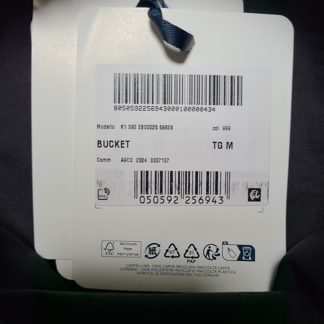 몽클레어 몽클레르 코튼 버킷햇 벙거지 모자 블랙 상품이미지7