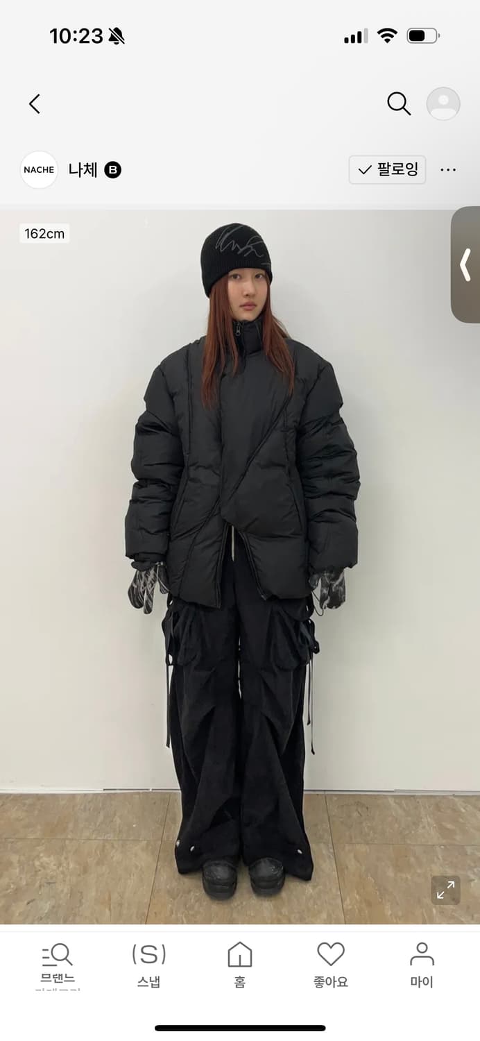 나체 WAVY WASHED PADDING (UNISEX) BLACK 상품이미지2