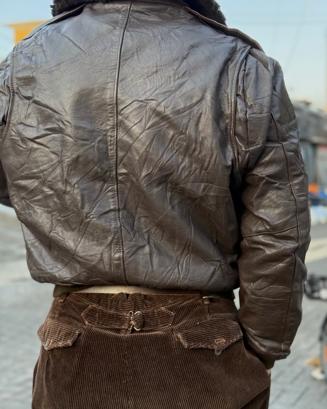50-70‘s Kirk's Suede G-1 레더 봄버자켓 46 상품이미지9